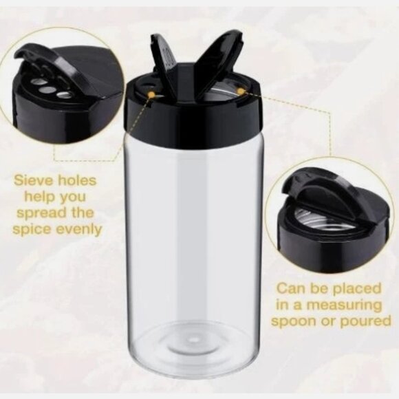 Lightweight 39-Pack Clear Spice Jars - Shatterproof 3.5oz‎ Containers with Lids - Picture 2 of 6
